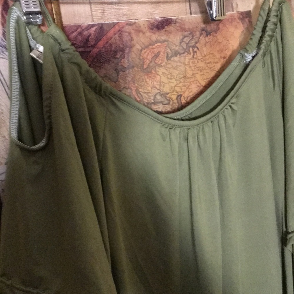 🌺Open shoulder double sleeve spaghetti strap🌺